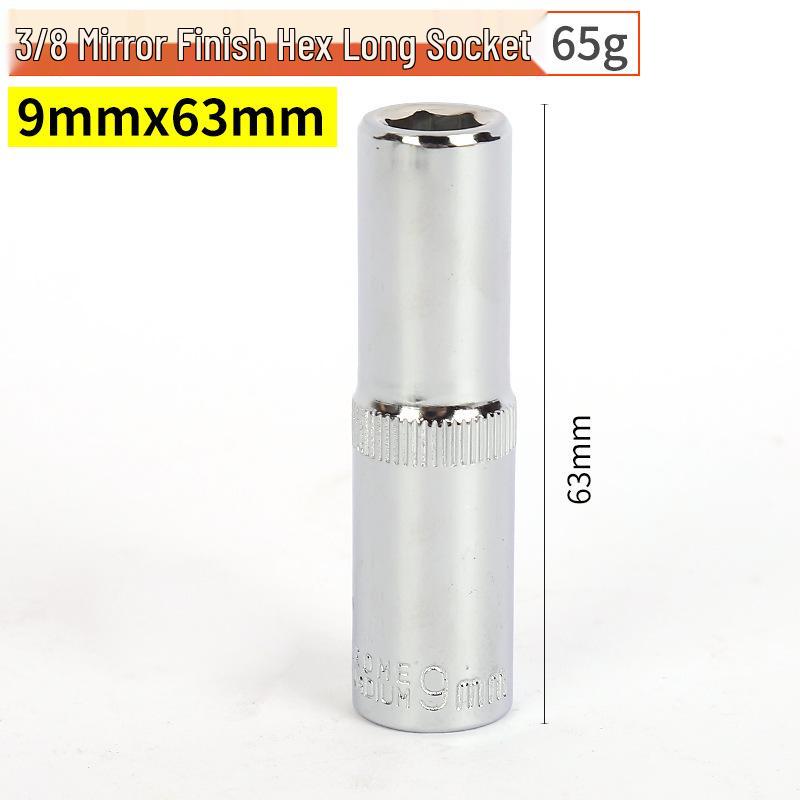 3/8" Sechskantstecknuss 10mm 6-Kant Mittellang Kurz Chrom-Vanadiumstahl Metrisch