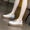 Fujin 3.5cm Synthetic Cloth Genuine Leather Spring Vulcanize Chunky Sneaker Women Loafer High Brand Platform Autumn Flats Shoes