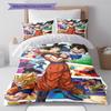 DRAGON BALL Pattern Bedding,Quilt Set Quilt Cover Pillowcase Home Birthday Gift (1 * Duvet Cover + 2 * Pillowcase, Without Core)
