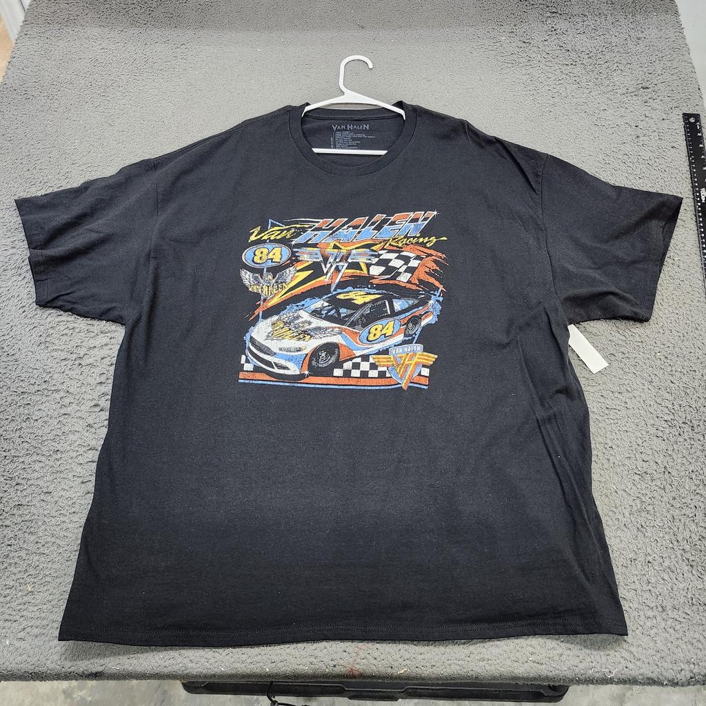Van Halen Shirt Mens 3XL Black Racing 84 Car Graphic Tee Tagless Rock Music Unisex T-Shirt