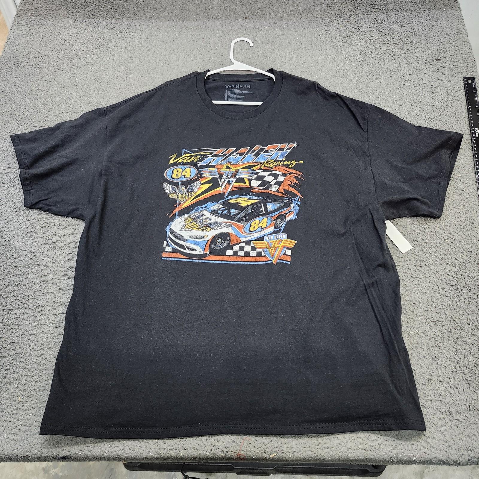 Van Halen Shirt Mens 3XL Black Racing 84 Car Graphic Tee Tagless Rock Music Unisex T-Shirt XXXXL