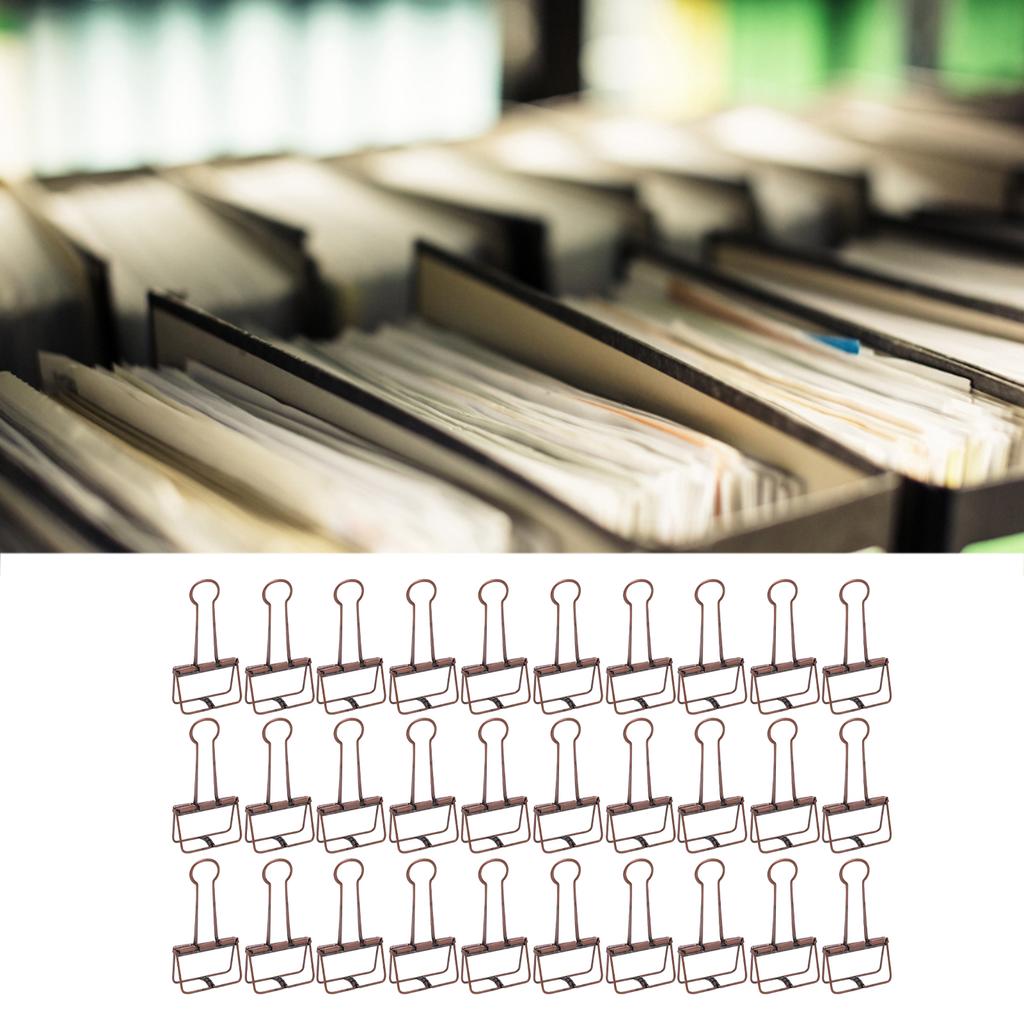 30Pcs Wire Clips 2 Inch Hollow Out Strong Clamping Multi Purpose Small Clips for Notes Tickets Papers