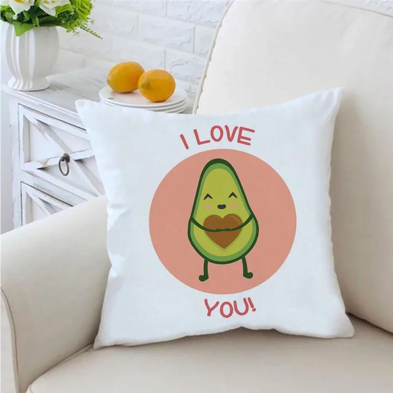 Lustiger Avocado-Druck Kissenbezug Dekokissen Sofawurf Kissenbezug Stuhl Autokissenbezug Heimdeko Einweihungsgeschenke