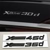 3D ABS Black Logo XDrive 30d 35d 40d 45d 50d 55d Emblem Car Trunk Fender Side Badge StickerFor BMW X3 X5 X6 X7 F25 F15 G01 G05