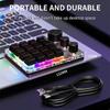 16 Keys 3 Mode Macro Mechanical Keyboard Portable USB RGB Gaming Custom Programming Knob One-handed Mechanical Keyboard