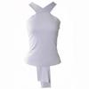 Spring and summer hot sale simple and sexy cross T-shirt backless design short top