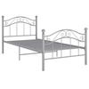 Estrutura de Cama Individual Metal Cinza 90x200 cm