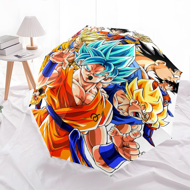 1 PC Automatic Folding Umbrella - Dragon Ball Super Pattern Portable Foldable Design With 8 Ribs Christmas Birthday Gifts