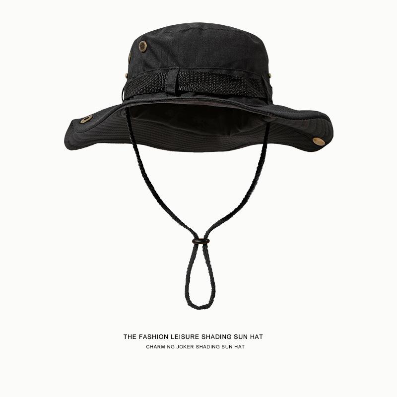 Západní kovbojský klobouk Dámský rybářský klobouk se stahovací šňůrkou Letní velký sluneční klobouk Ochrana před sluncem Venkovní rybaření Turistika Pro muže