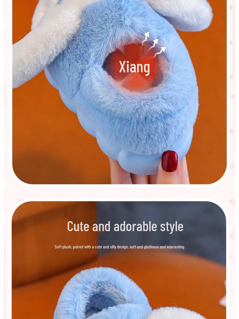 New Autumn/Winter Cartoon Kids' Cotton Slippers - Adorable Non-Slip Parent-Child Home Shoes