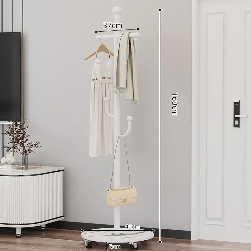 Modern Bedroom Coat Racks Floor Hanger Light Luxury Wrought Iron Living Room Removable Dirty Clothes Basket Simple Storage Rack