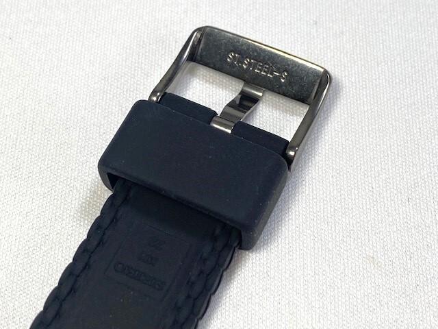 R045014N0 SEIKO 5 Sports 22mm Silicone Rubber Band Black for Via SRPJ95K1/ 4R36-12V0 (Ships Nekoposu)