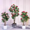 Artificial Potted Rose Peony Flower - Indoor Decorative Bonsai Plant