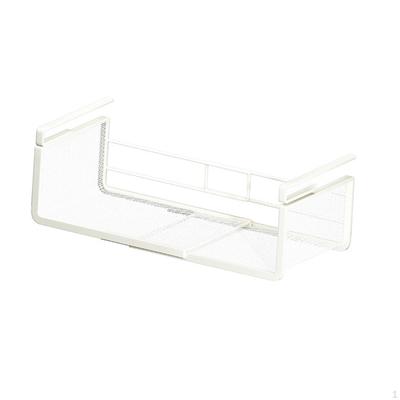 Under Cabinet Shelf Spice Rack Add On Space Saver Retractable White Organizer Hanging Holder for