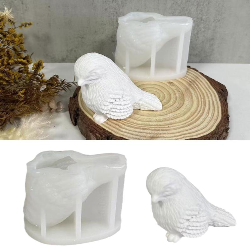 Bird Shaped Candle Molds Bird Shaped Resin Molds for Making Candle Soap Room Decorations Cake Top Fondant Decorations