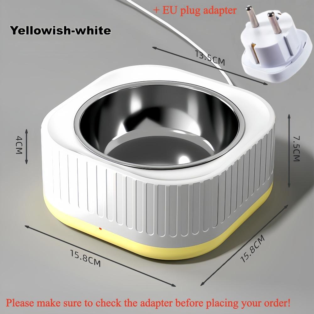Pet Heating Bowl for Water/Food Cat Bowl Heating Noiseles Keep Warming Dog Water Bowls Winter Constant-temperature Pet Supplies