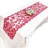 Valentines Day Heart Shaped Table Runner Romantic Table Flag Dining Table Mat  Outdoor Party