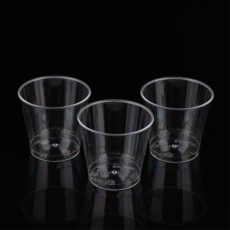 50Pcs 30Ml Disposable Mini Clear Plastic Cup Outdoor Picnic Birthday Kitchen Party Shot Glasses Jelly Cups Tableware Tasting
