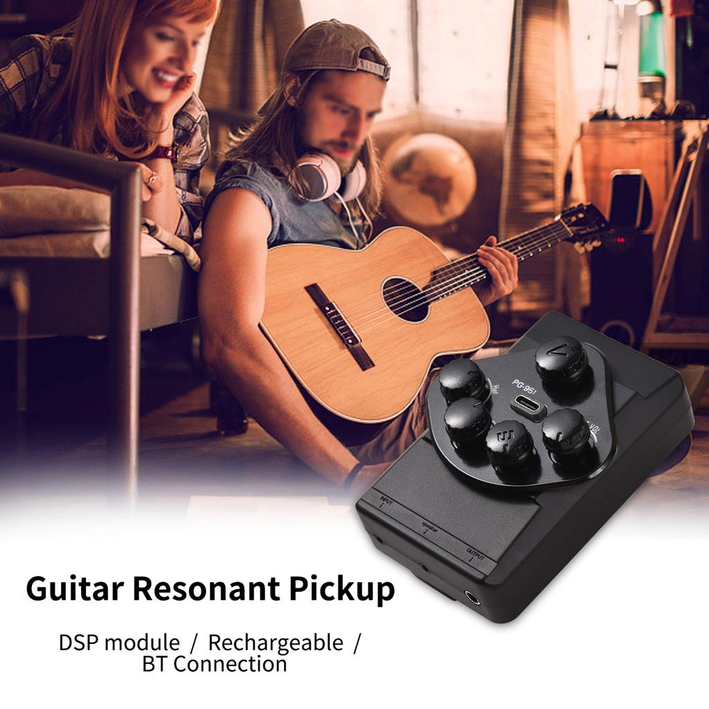 MANNIWO PG 951 Guitar Resonant Pickup DSP Resonance Sound Pickup for Guitar BT Guitar Pickup DIY Kit for Classical &