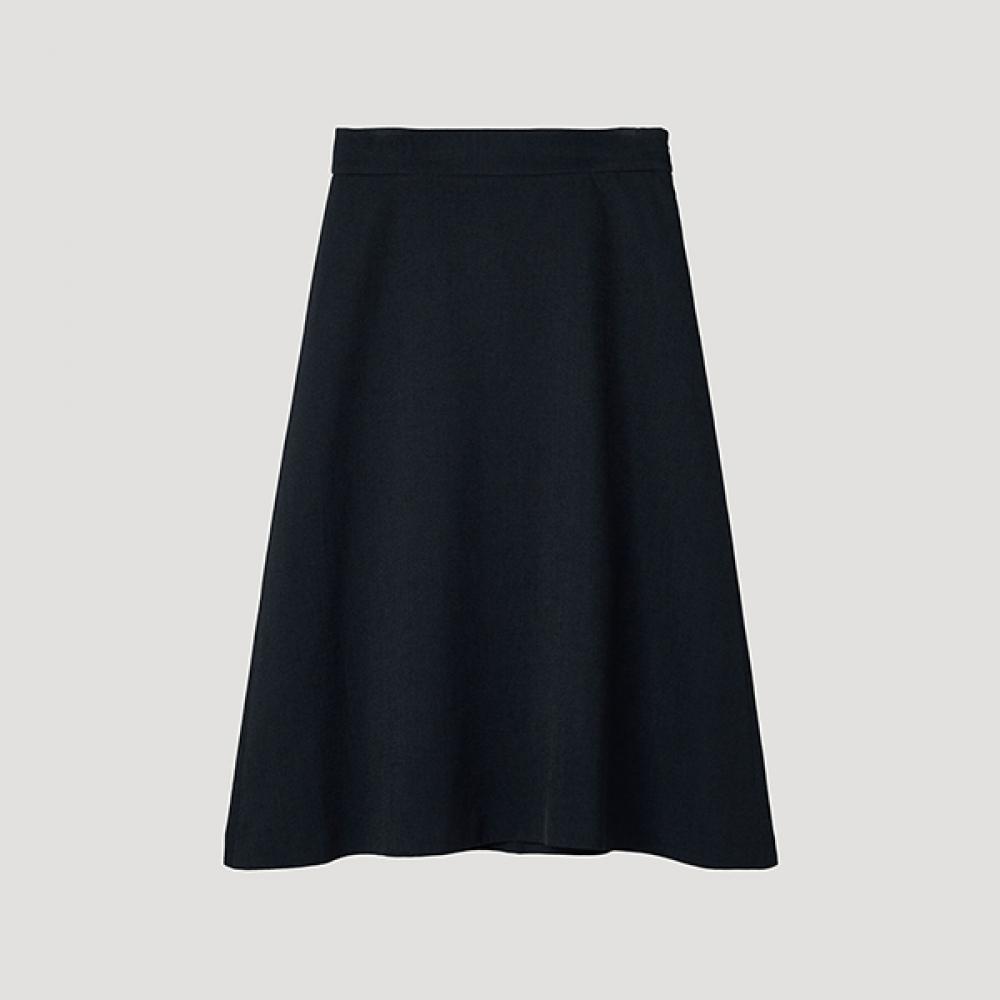 

[She S miSS] Linen Blend Midi Flared Skirt SwwSkp22710 Dn DARK NAVY/55