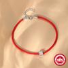 S925 Sterling Silver Single Mozzarella Diamond Red Rope Women'S Bracelet With The Same Good Luck Bracelet Bracelet Jewelry