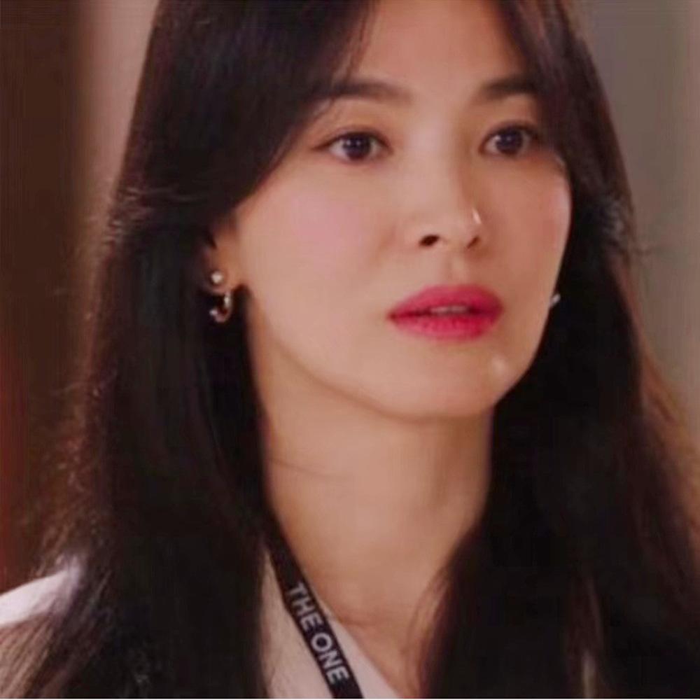 Fashion Personality Trendy Golden Bean Earrings Trendy Metal Thick C-Shaped Open Ring Earrings Golden Bean Hipopop Earrings