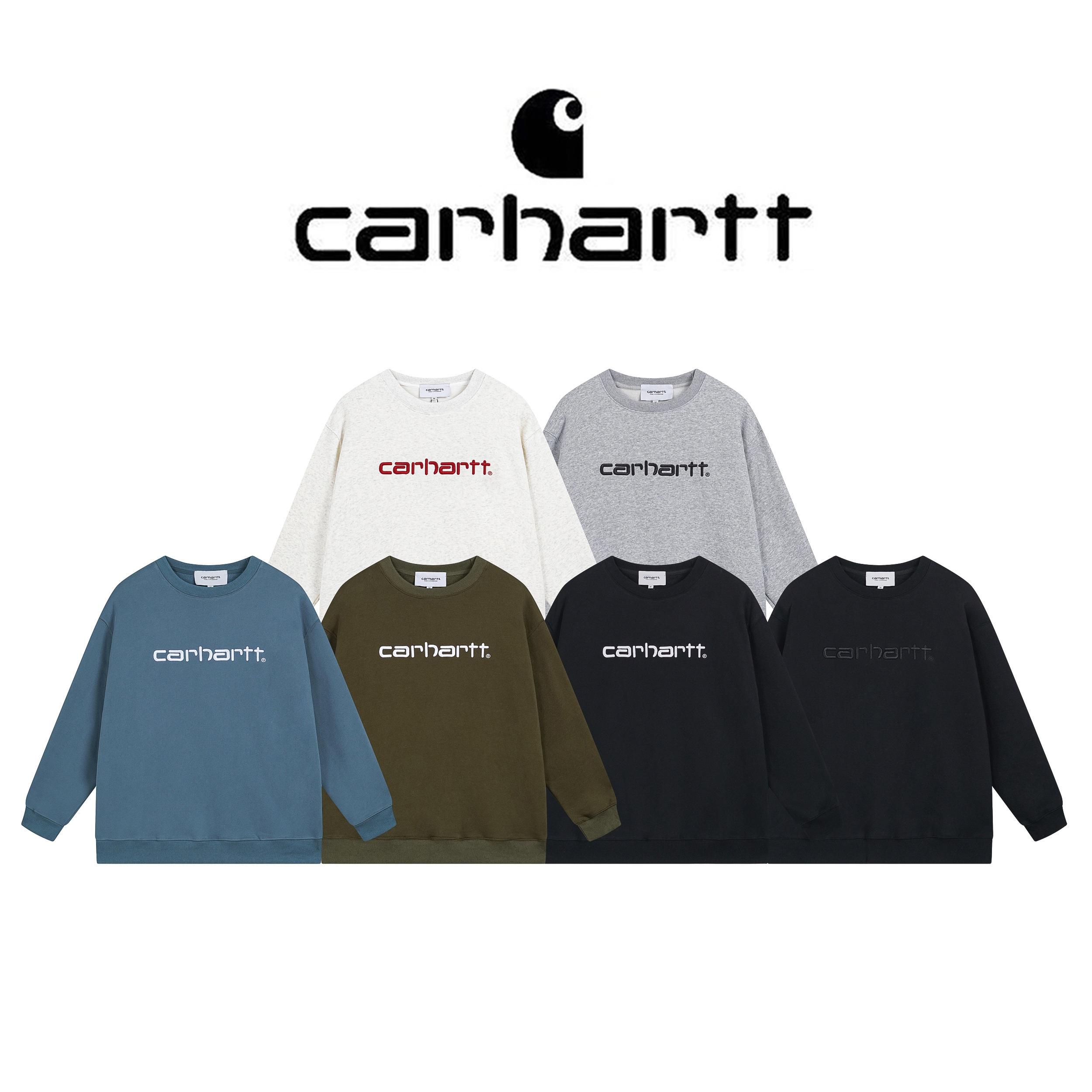 

Толстовка Carhartt из высококачественного хлопка свободного кроя с круглым вырезом и вышивкой из бархата для мужчин и женщин на осень и зиму M