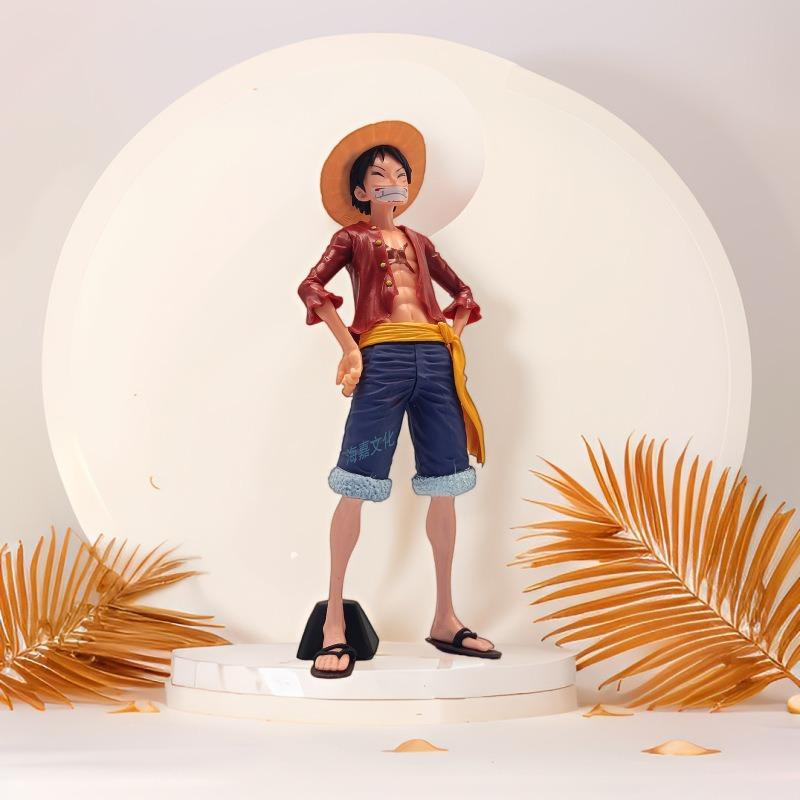 One Piece Luffy Smiley Face Luffy Mengqi D Luffy Face Changing Luffy Handmade PVC Model Ornament Christmas Decoration Gift