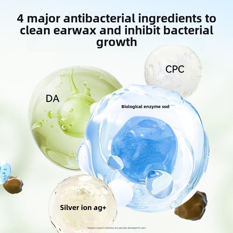Čištění uší psa Ušní maz Speciální čisticí ubrousky na uši pro psy Kočka Esence z aloe vera Bakteriostatický Deodorant Perlový vzor Kryt na prst pro mazlíčky