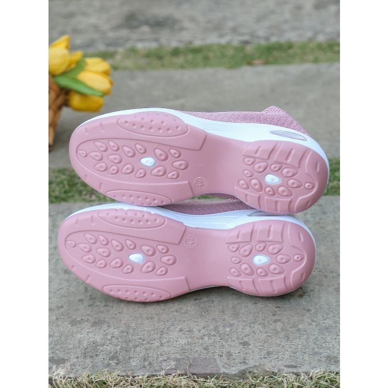 Women's Cushioned Soft Sole Sneakers, Breathable Casual Sport Shoes