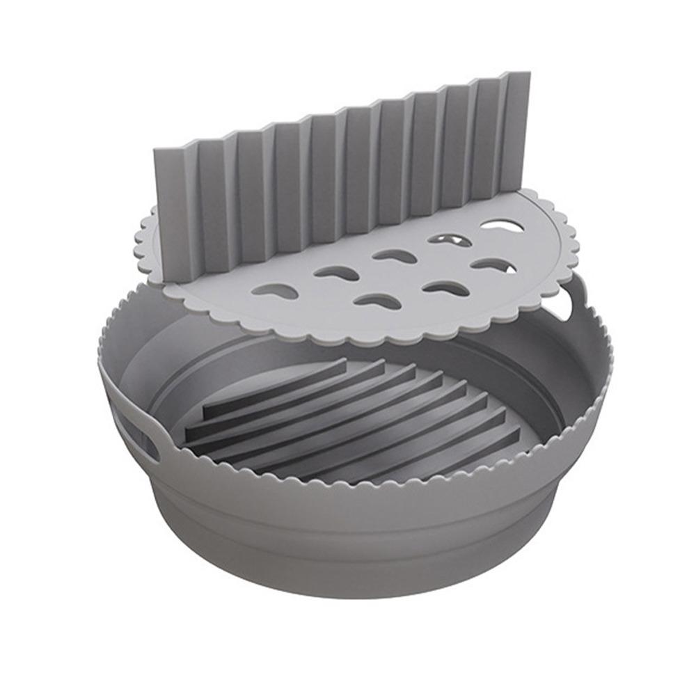 Separate Silicone Air Fryer Liner Square Round Foldable Air Fryer Pad Heat Resistant Multicolor Air Fryer Silicone Pot