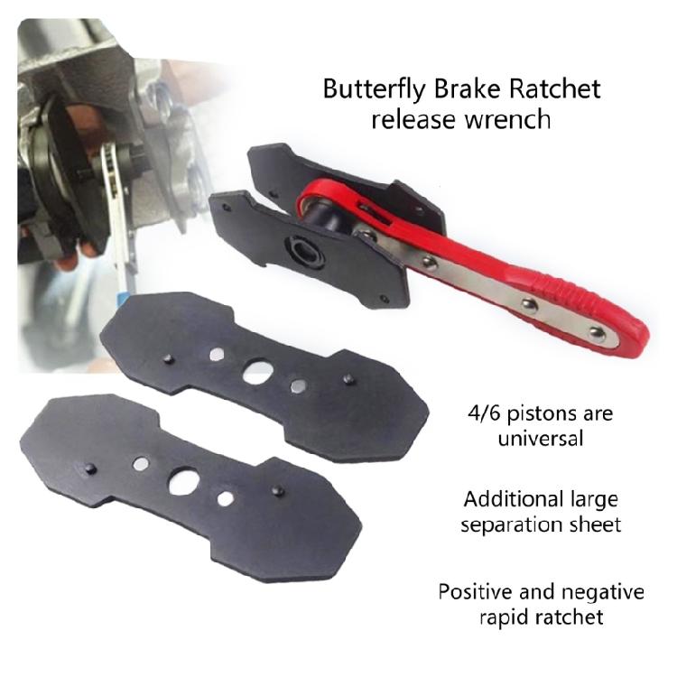 Car Brake Pump Piston Reset Repair Tool Positioning Device with 4 Brake Pad Hook