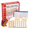 Wooden Montessori Teaching Aid Geometry Rope Threading Games Children'S Early Education Thinking Training Board Educational Toys