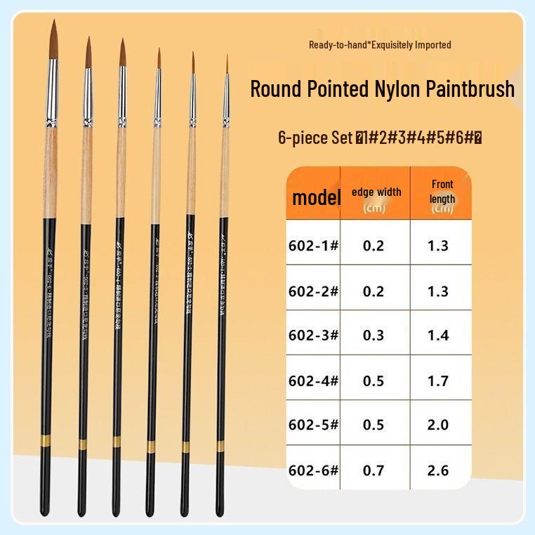 Acrylic & Oil Painting Brush Set with Canvas Bag - Wooden Handle, Nylon Bristles for Gouache & Watercolor.