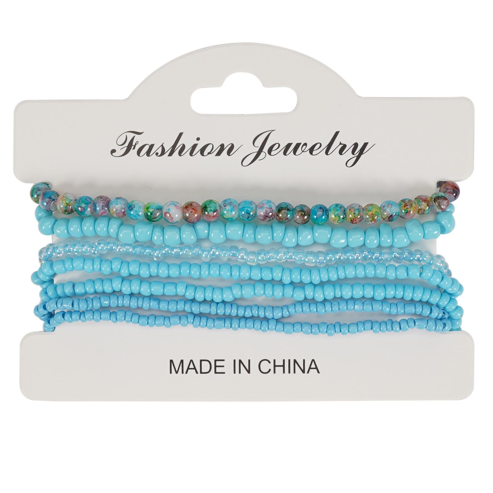 JYL TS Bracelet Bohemian Halloween  Corn Beads Ignites Festivity Lake Blue глубокая лимонный