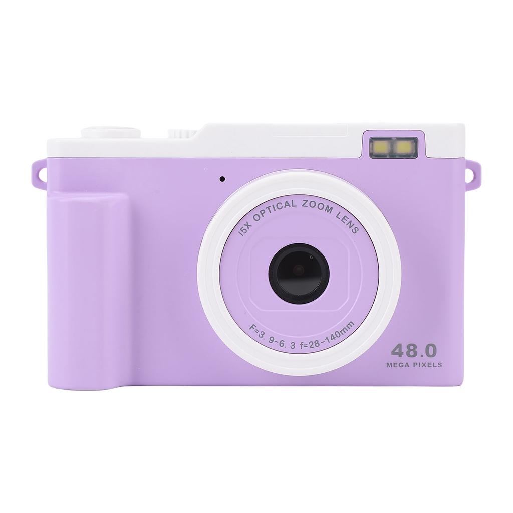 1080P 48MP HD Dual Camera Portable Digital Camera with 15x Optical Zoom LED Flash WiFi Transfer