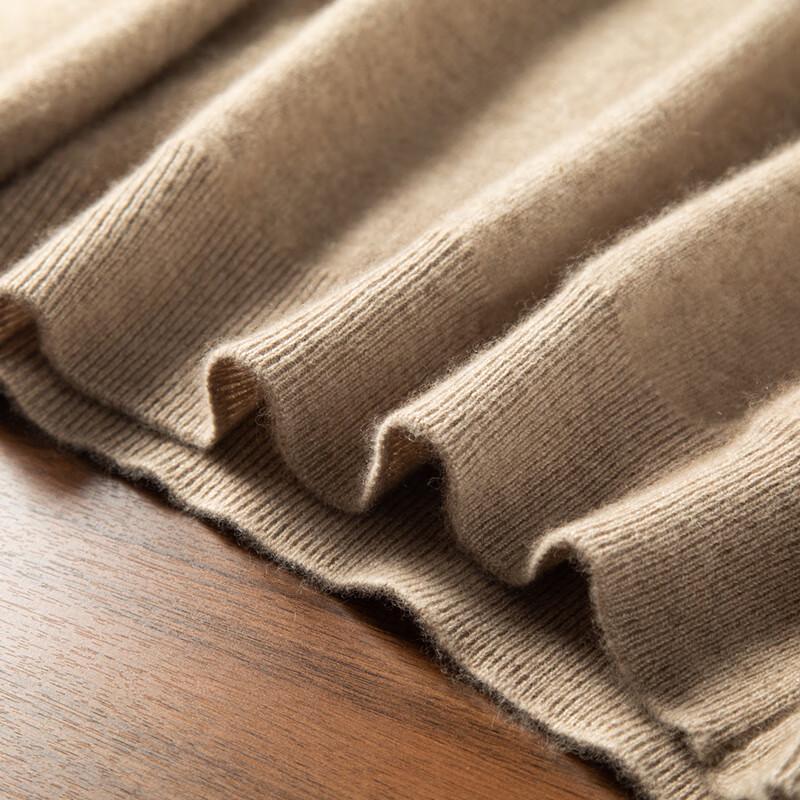 Fanzhen Men's 100% Cashmere Half-High Collar Sweater