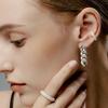 Raindrop Stones Cuban Chain Earrings