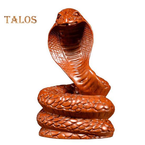 

Деревянная фигурка змеи, старинная китайская зодиакальная талисманная модель змеи, удачи, мини-статуэтка животного, скульптура, фен-шуй, украшение для рабочего стола, орнамент