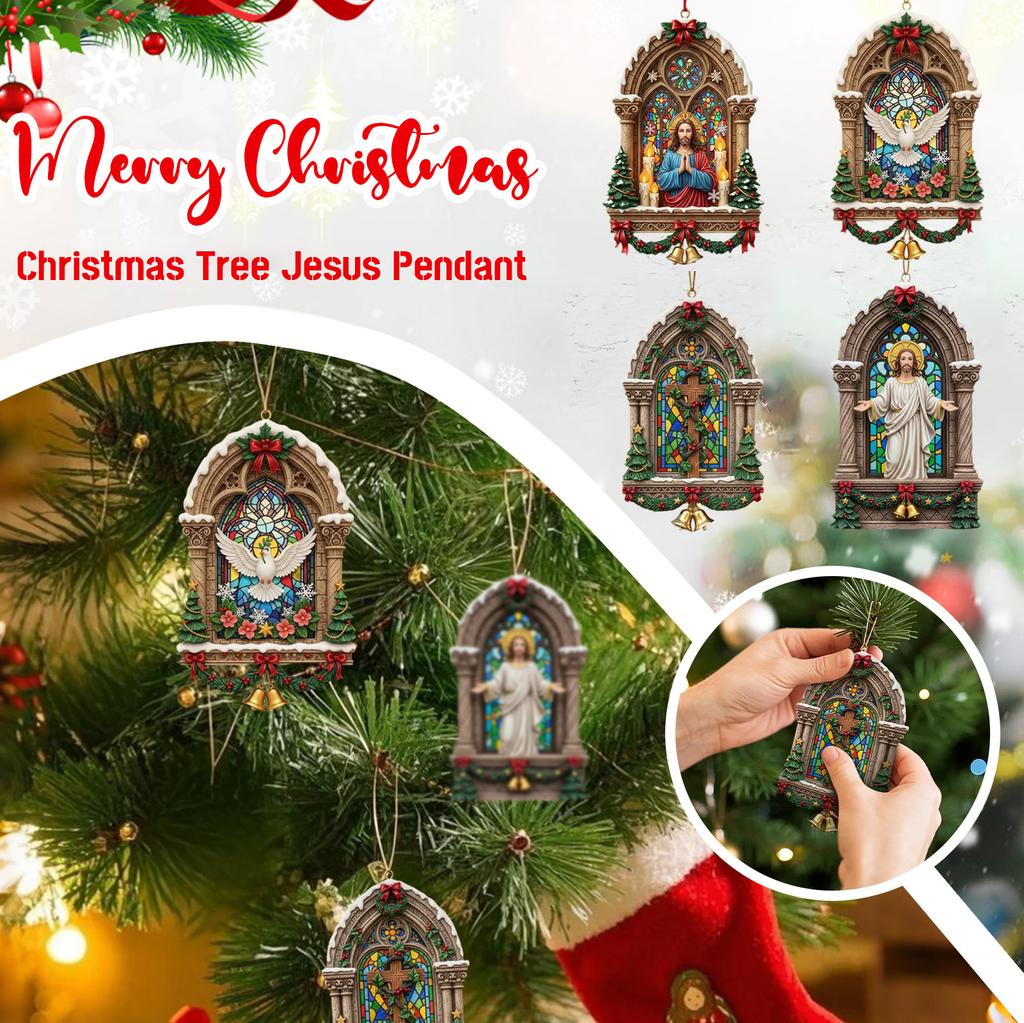 Christmas Pendant Christmas Tree Decoration Pendant 2D Flat Acrylic