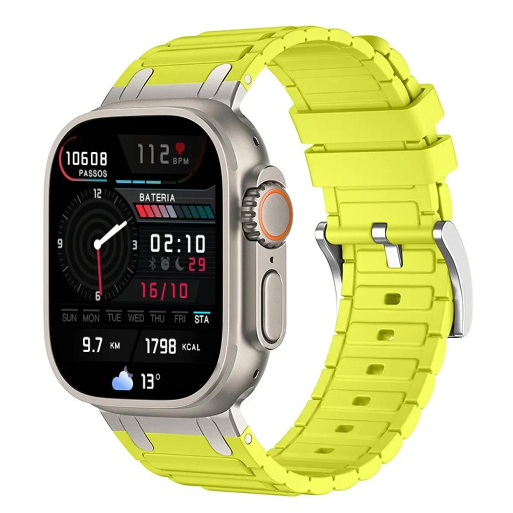 Silicone Strap for Apple Watch Band Ultra 2 49mm 46mm 44mm 45mm 42mm 41mm 40mm 38mm for Iwatch Series 10 9 8 7 6 5 4 3 2 1se