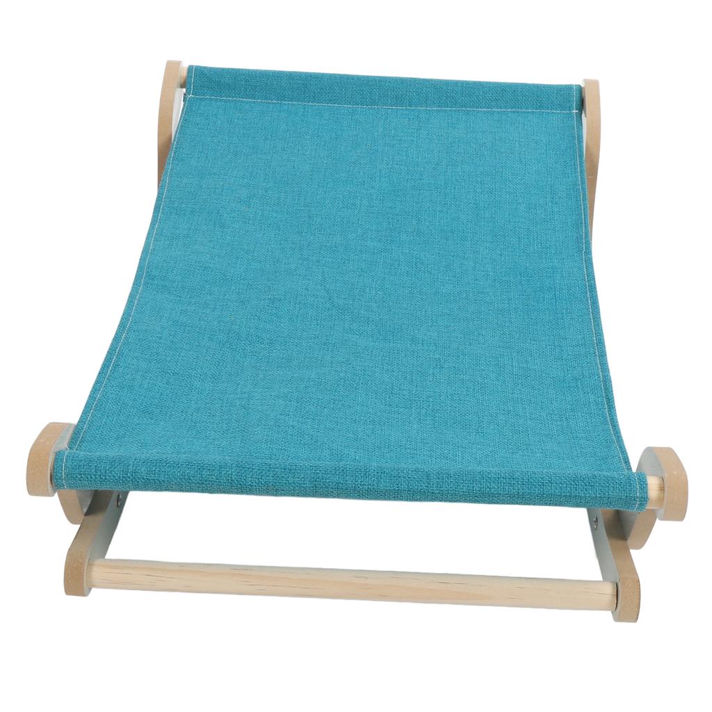 Elevated Cat Hammock Breathable Easy Assembly Washable Wooden Cat Swing Bed for Indoor