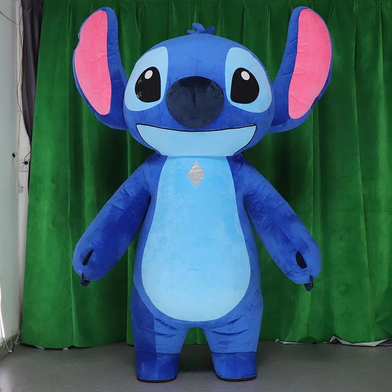 Anime Stitch Cosplay Costumes Inflatable Costume Mascot Crystal Super Soft Fabric Shopping Mall Comic Exhibition Doll Clothing