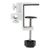White Metal Universal Clamp Bracket - 1/2 Inch 4 Hole Table Mount for Magnifying Lamp, Microphone, Scissor Boom Arm & Desk Accessories