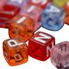 200 ცალი Mix Square Acrylic Alphabet Beads Charms Large Hole DIY Crafts 1