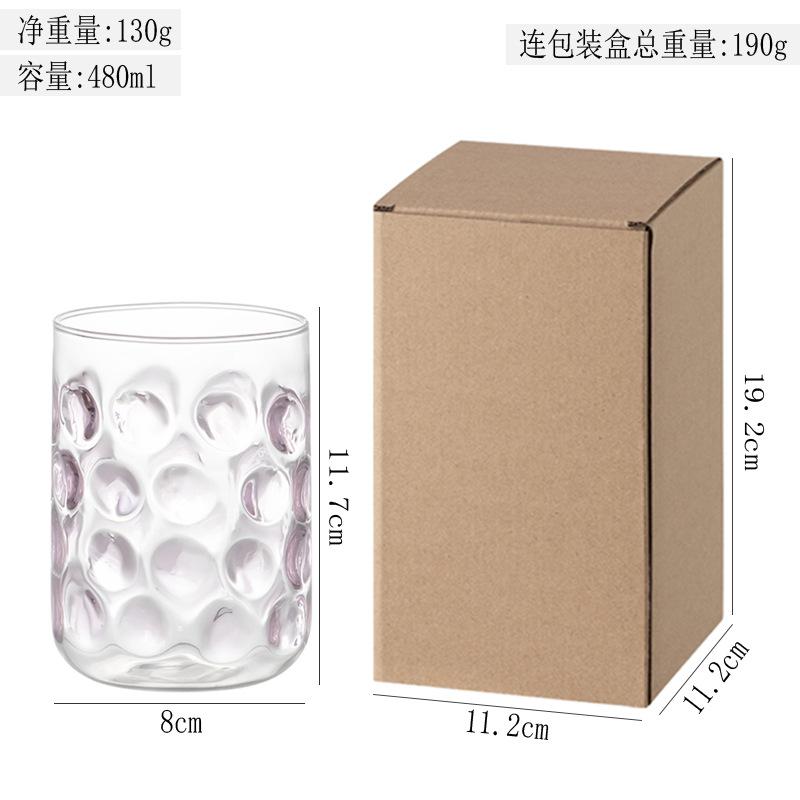 Creative Polka Dot Wine Glass Cups,Household High Borosilicate Juice Beverage Cup,Heat-resistant Coffee Mug, Party Whiskey Glass