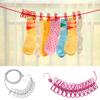 180cm Elastic Outdoor Clothesline Pants Laundry Drying Hanger Rope with 12 Clips