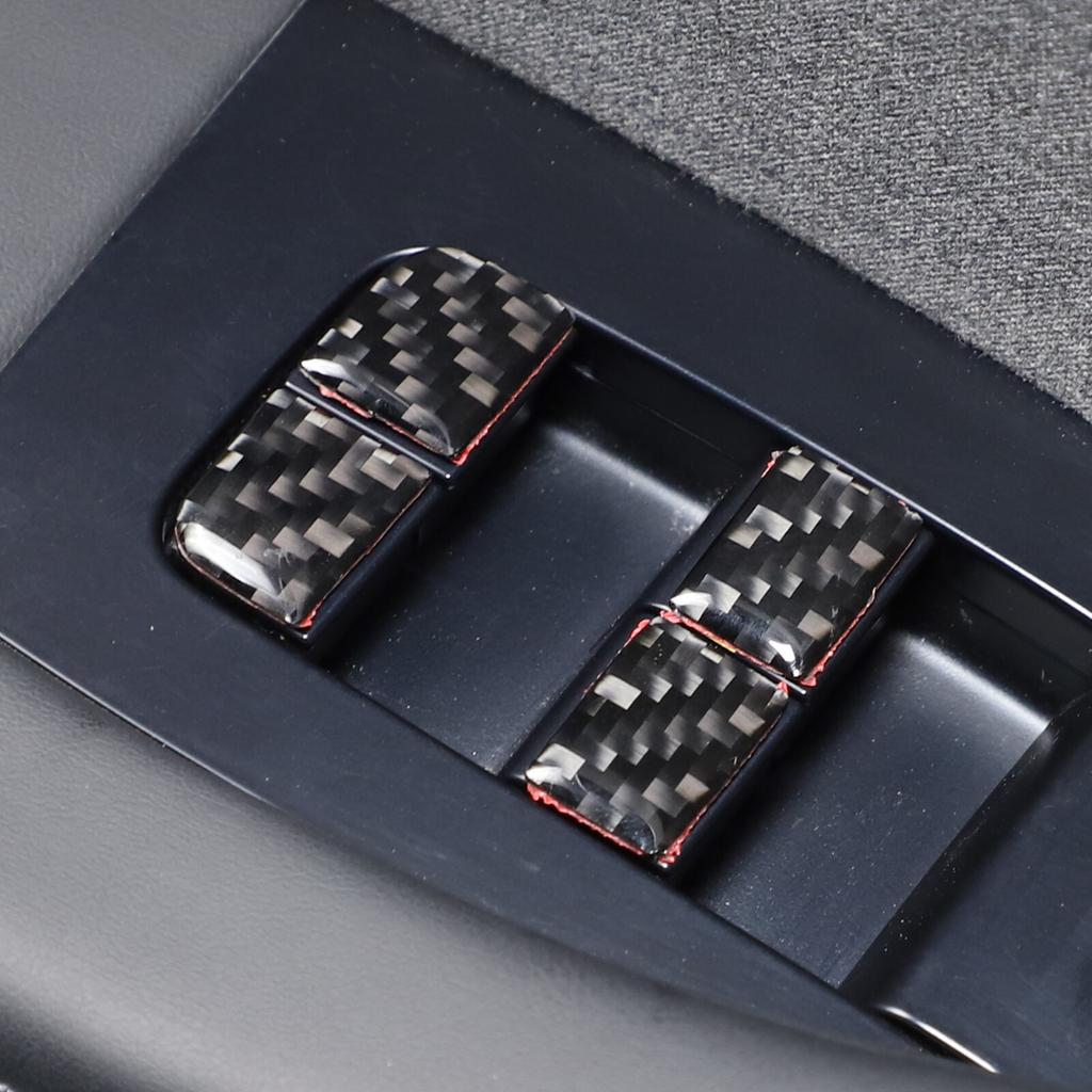 Carbon Fiber Window Lift Switch Button Trim Sticker For Tesla Model 3 -24