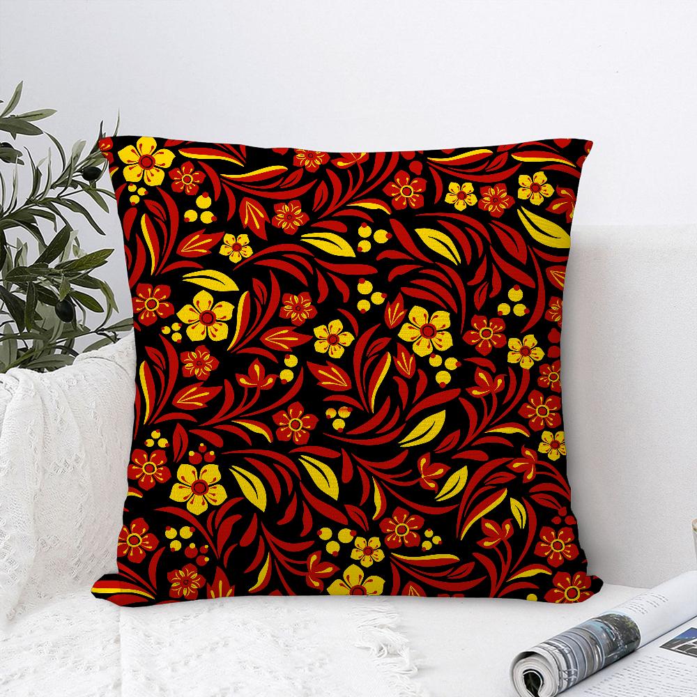 Ukrainian Folk Pattern Pillow Case Sofa Decorative Home Double-sided Printing Short Plush Cushion Cover Throw Pillow Cover Gifts