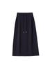 Women's Gray Elastic Waist A-Line Mini Skirt - Sporty High Waist, Bodycon, Slit, Casual Autumn Wear for Petite